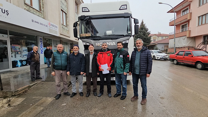 Filistin ve Suriye'ye yardım tırı