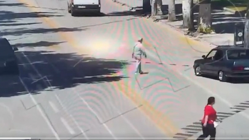 İnönü Caddesi'nde tehlikeli olay: Cezadan kurtulamadı