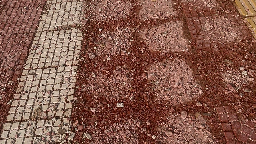 İnönü Üniversitesi'nin 'Pembe Yolu' çakıl yoluna döndü