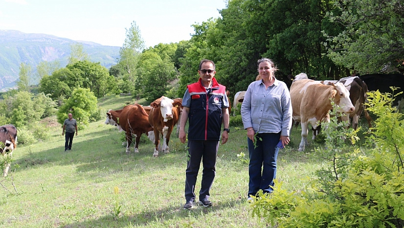 Kadın muhtar, hayvancılıkta da örnek oluyor