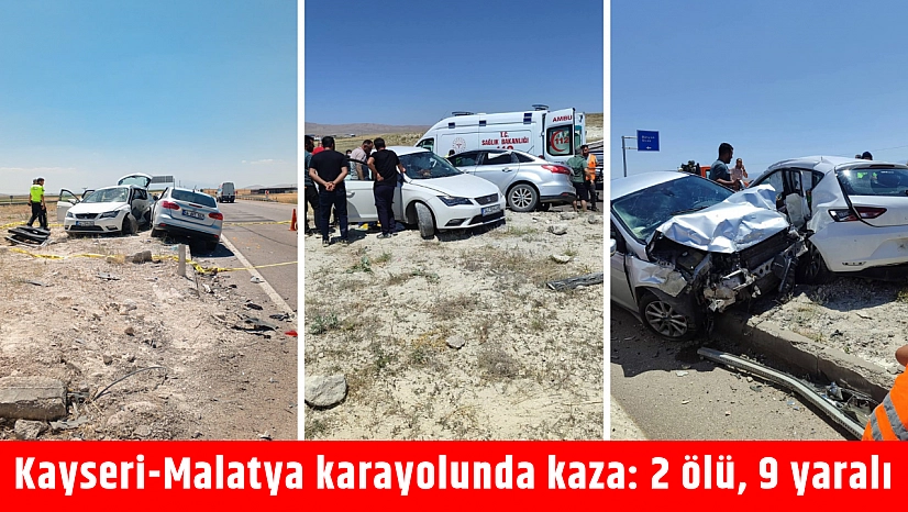 Kayseri-Malatya karayolunda kaza: 2 ölü, 9 yaralı