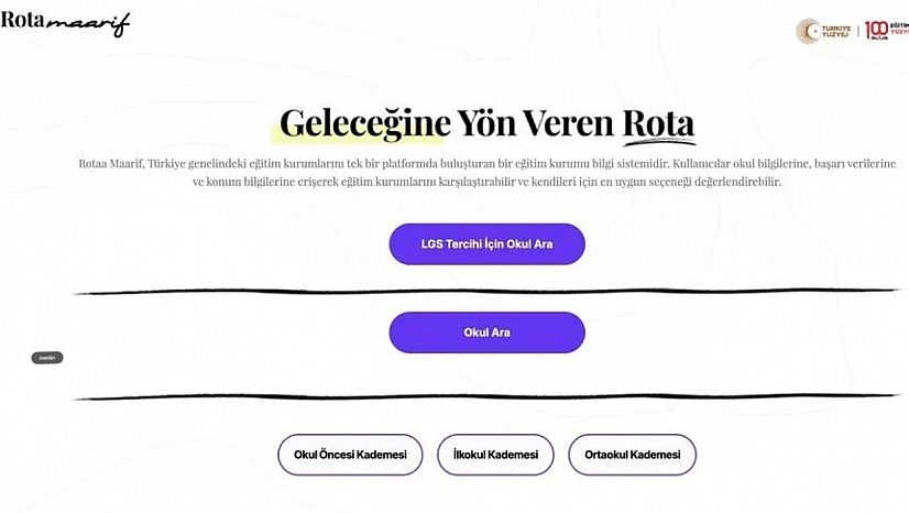 LGS tercih sürecinde öğrencilere rehber olacak 'Rota Maarif' erişime açıldı