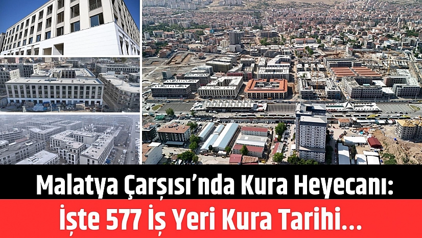 Malatya Çarşısı'nda kura heyecanı: İşte 577 iş yeri kura tarihi…