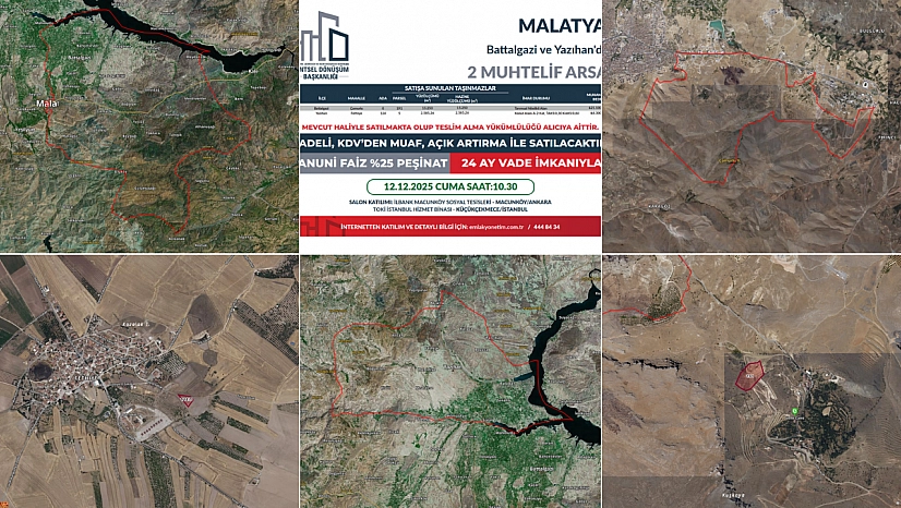 Malatya'da 2 Arsa Açık Artırmayla Satışa Çıkarılıyor