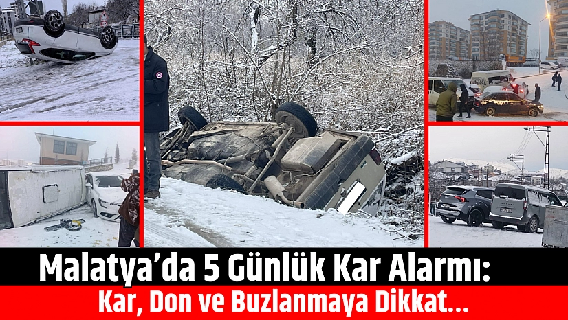 Malatya'da 5 Günlük Kar Alarmı: Kar, Don ve Buzlanmaya Dikkat…