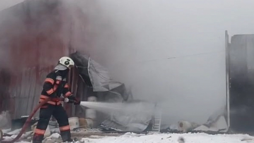 Malatya'da şantiyede korkutan yangın