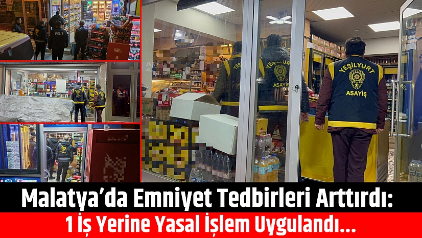 Malatya'da Tedbirler Arttırıldı: 1 İş Yerine Yasal İşlem Uygulandı...