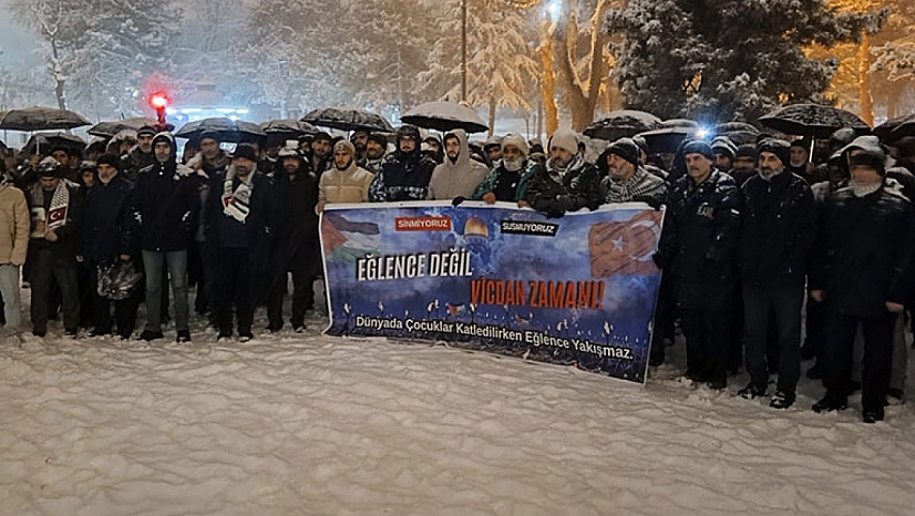 Malatya'da Gazze'ye destek yürüyüşü