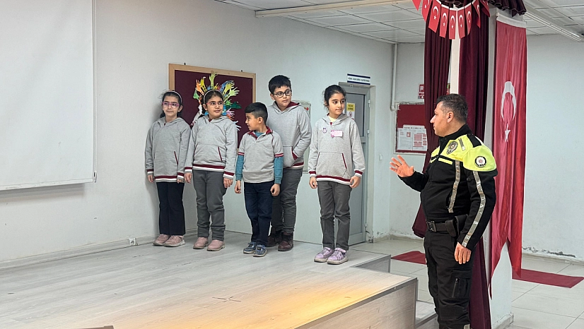 Malatya'da öğrencilere trafik kuralları anlatıldı