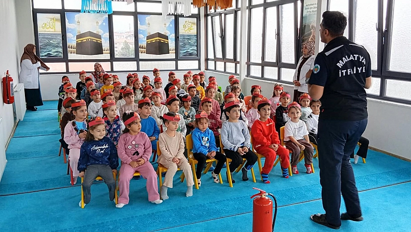 Malatya'da öğrencilere yangın farkındalık eğitimi verildi