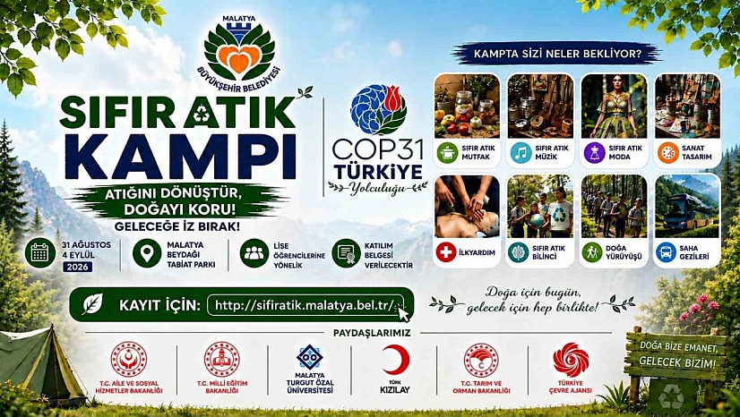 Malatya'da 50 lise öğrencisi kampa katılacak