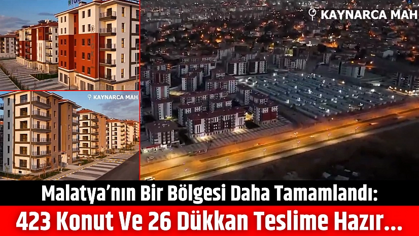 Malatya'nın bir bölgesi daha tamamlandı: 423 konut ve 26 dükkan teslime hazır