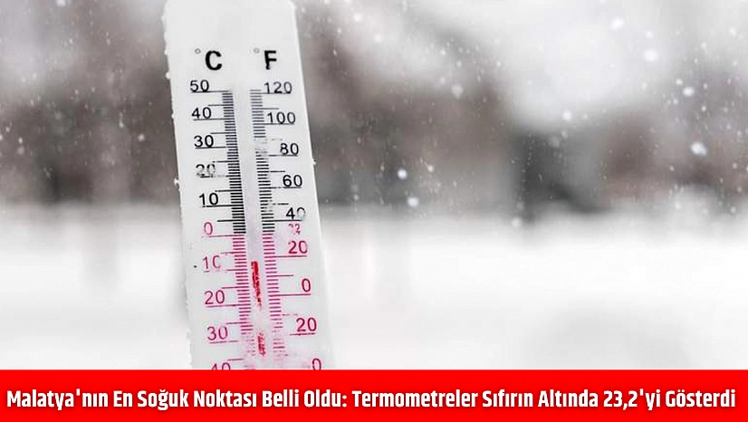Malatya'nın en soğuk noktası belli oldu: Termometreler sıfırın altında 23,2'yi gösterdi