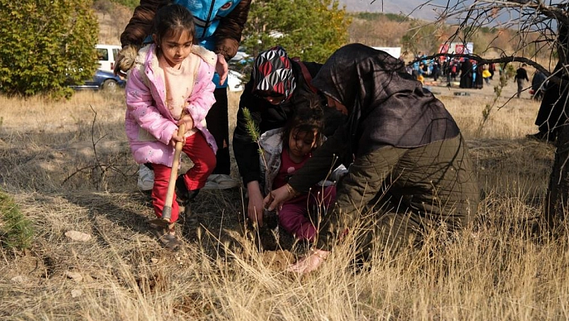 Milli Ağaçlandırma Günü'nde fidanlar toprakla buluştu