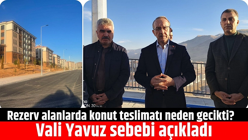 Rezerv alanlarda konut teslimatı neden gecikti? Vali Yavuz sebebi açıkladı