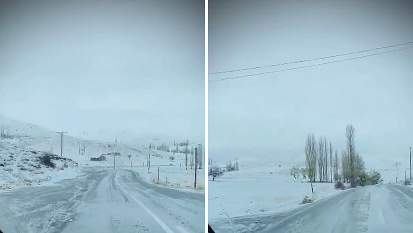 Sincik-Malatya Yolu Beyaza Büründü: Kar Erken Geldi