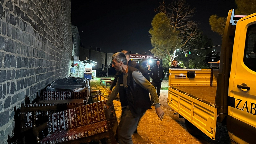 Sur diplerini işgal eden işyeri tahliye edildi