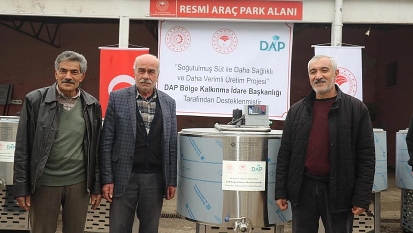 Üreticilere süt soğutma tankı dağıtıldı