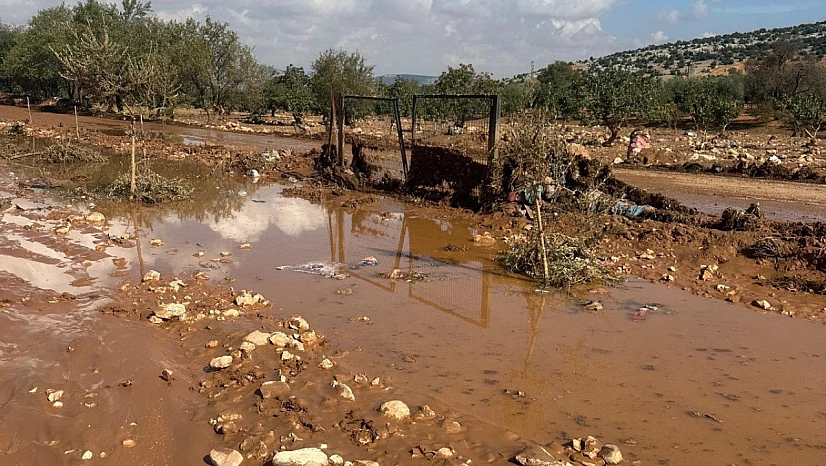 Yağmur tarlaları sular altında bıraktı
