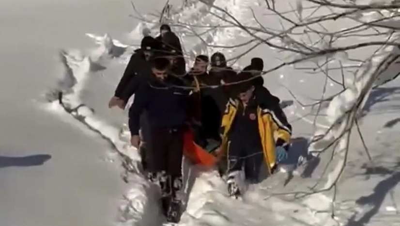 Yaşlı kadının yardımına ekipler yetişti