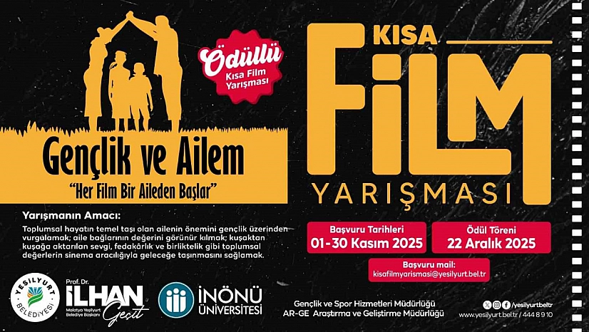 Yeşilyurt Belediyesi'nden gençlere kısa film yarışması