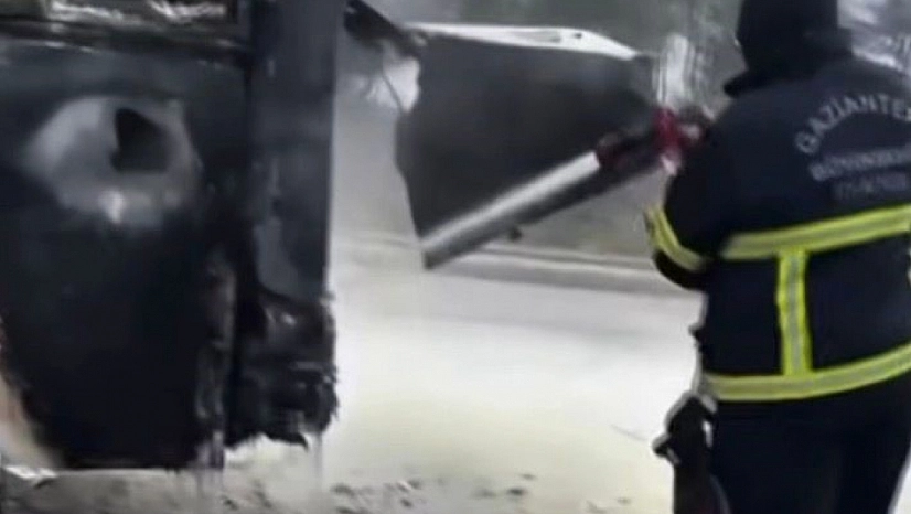 Yolcu otobüsünde yangın!