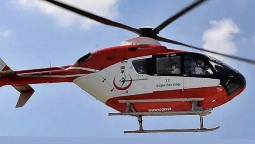 Zamanla yarışıldı… Helikopter Ambulansla Malatya'ya Sevk Edildi
