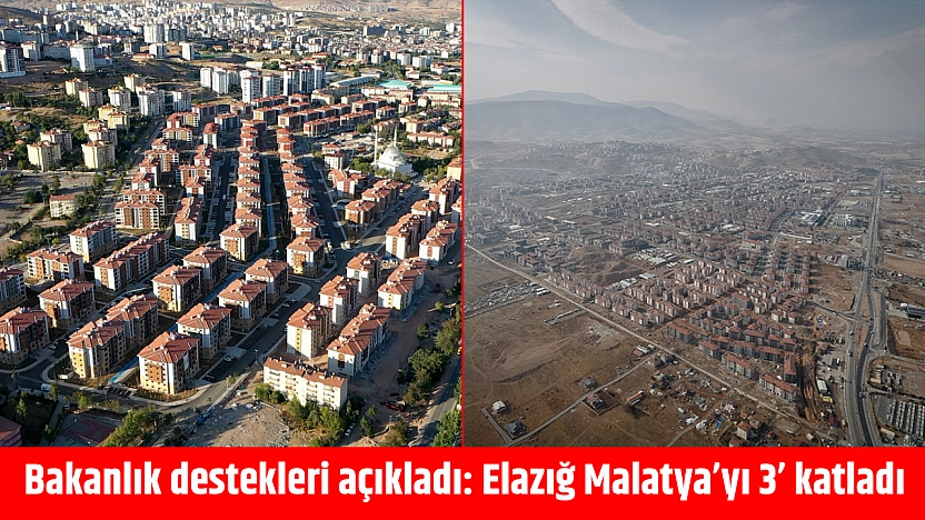 Bakanlık destekleri açıkladı: Elazığ Malatya'yı 3' katladı