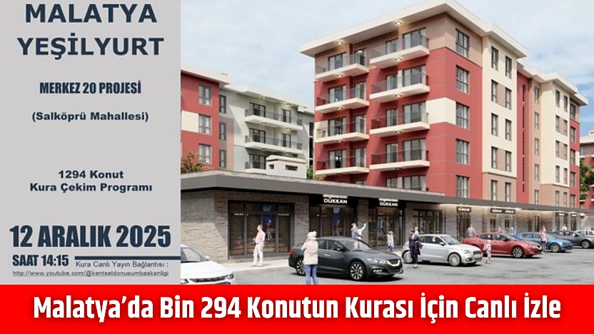 Malatya'da Bin 294 Konutun Kurası İçin Canlı İzle