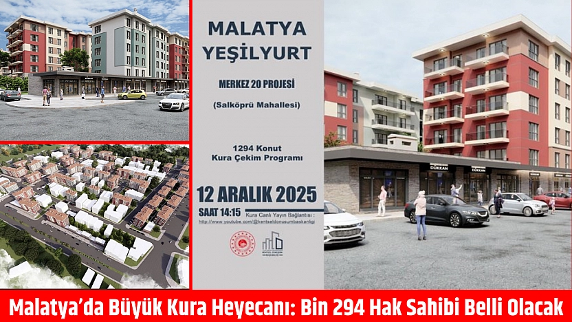 Malatya'da Büyük Kura Heyecanı: Bin 294 Hak Sahibi Belli Olacak