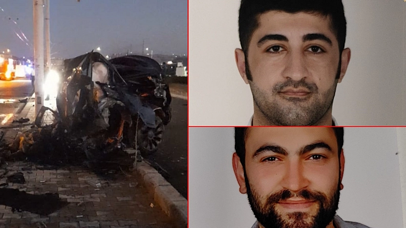 Malatya'da direğe çarpan araç alev aldı... 2 hemşire hayatını kaybetti
