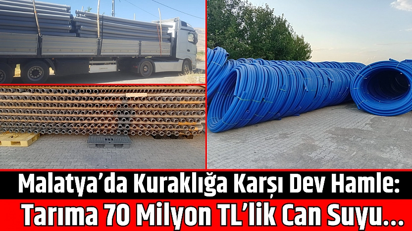 Malatya'da Kuraklığa Karşı Dev Hamle: Tarıma 70 Milyon TL'lik Can Suyu…