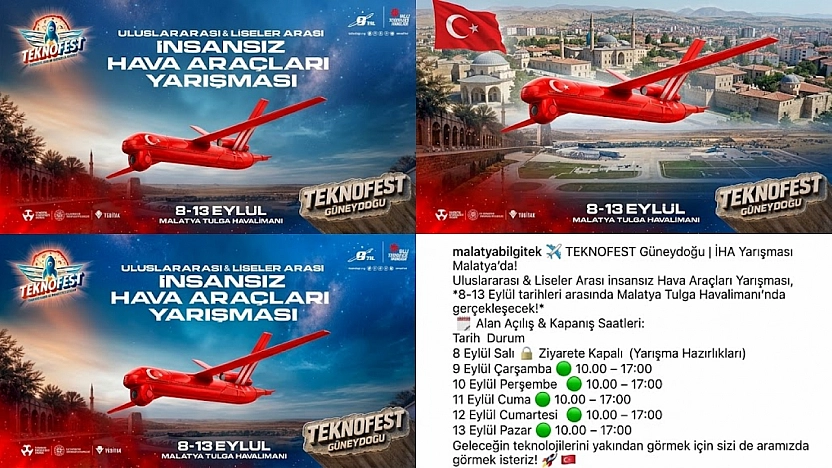 Malatya'da TEKNOFEST heyecanı: İHA yarışının tarihi belli oldu