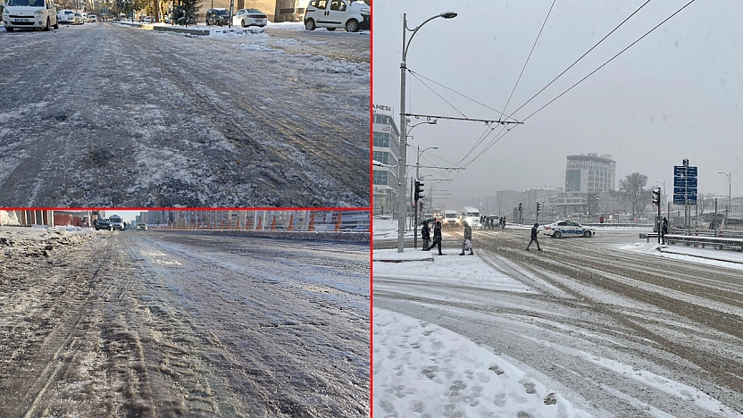 Malatya'da termometreler eksi 17 dereceyi gösterdi! Yollar buz pistine döndü