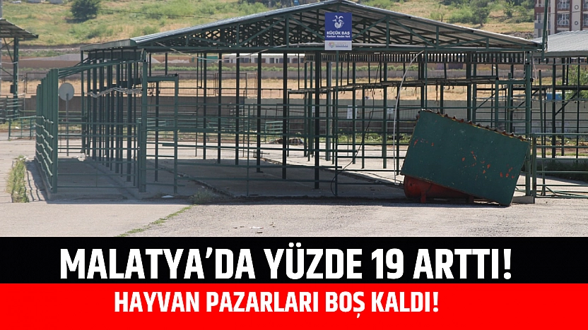 Malatya'da yüzde 19 arttı! Hayvan pazarları boş kaldı!