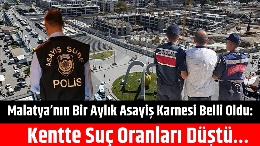 Malatya'nın Bir Aylık Asayiş Karnesi Belli Oldu: Kentte Suç Oranları Düştü…