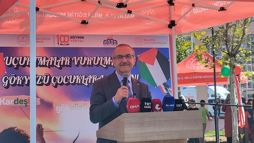 Malatya semalarında Gazze'ye mesaj!