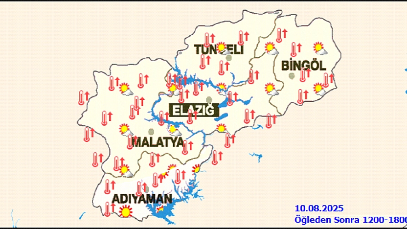 Meteoroloji açıkladı: 10 Ağustos Pazar hava durumu raporu... Malatya'da bugün hava nasıl olacak?