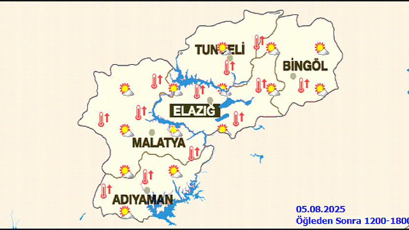Meteoroloji Malatya'yı uyardı: Sıcaklıklar 40 dereceyi aşıyor| 11.00–16.00 arası dışarı çıkmayın!