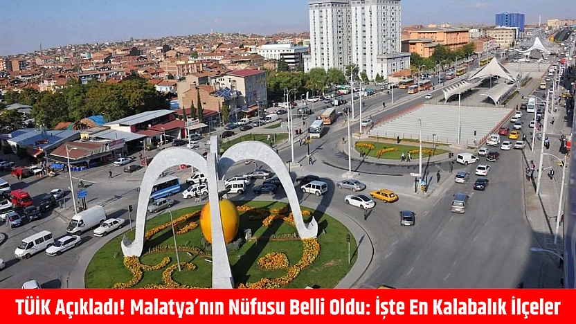 TÜİK açıkladı! Malatya'nın nüfusu belli oldu: İşte en kalabalık ilçeler