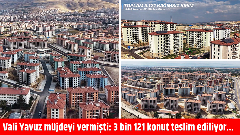 Malatya'da 3 bin 121 konut teslim ediliyor…