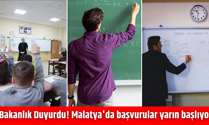 Bakanlık Duyurdu! Malatya'da başvurular yarın başlıyor