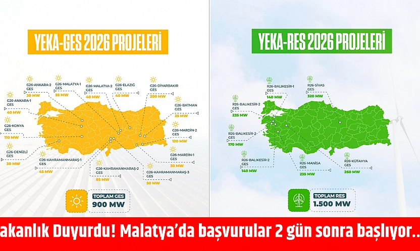 Bakanlık Duyurdu! Malatya'da başvurular 2 gün sonra başlıyor…