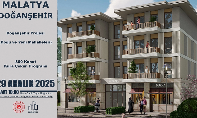 Doğanşehir'de 800 konutun kura çekimini canlı izlemek için tıklayın…