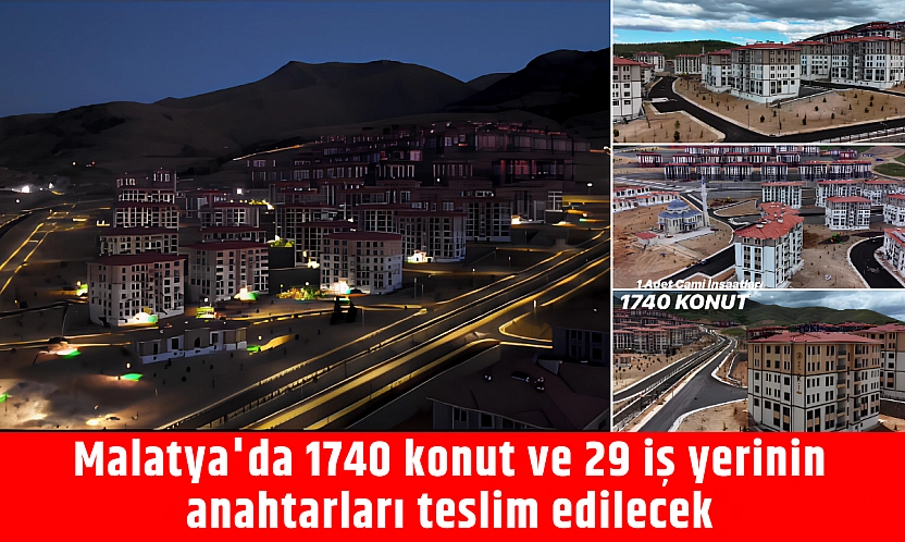 Malatya'da 1740 konut ve 29 iş yerinin anahtarları 9 Temmuz'da teslim edilecek