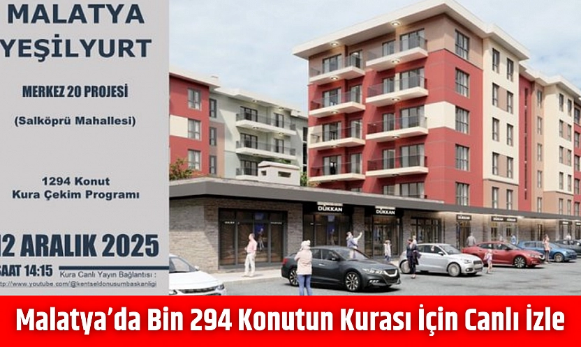 Malatya'da Bin 294 Konutun Kurası İçin Canlı İzle