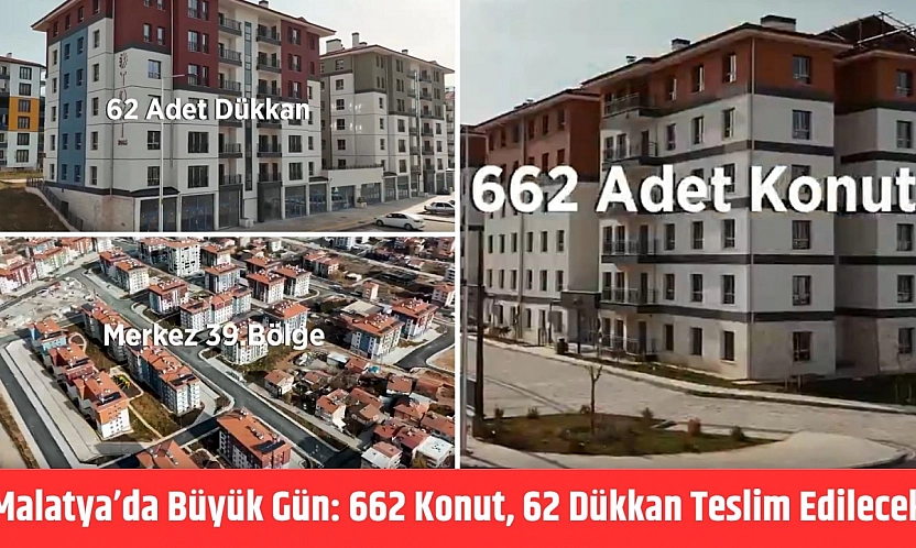 Malatya'da Büyük Gün: 662 Konut, 62 Dükkan Teslim Edilecek
