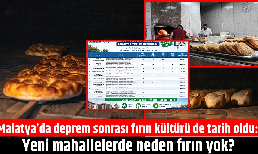 Malatya'da deprem sonrası fırın kültürü de tarih oldu: Yeni mahallelerde neden fırın yok?