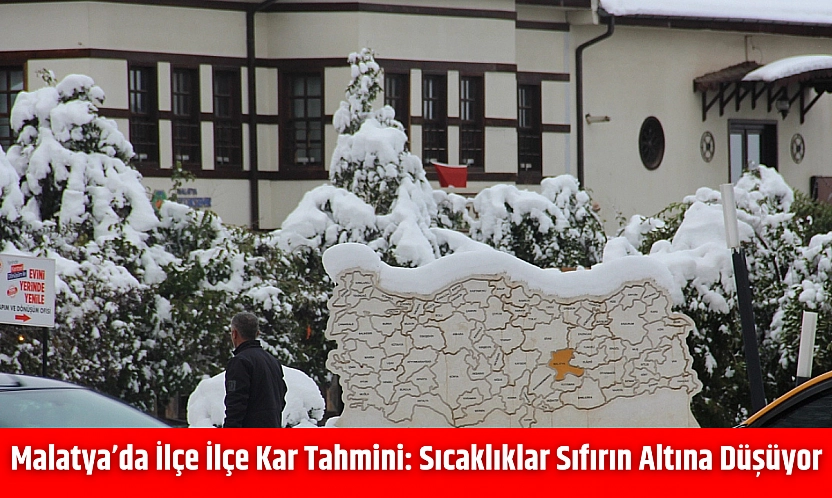 Malatya'da ilçe ilçe kar tahmini: Sıcaklıklar sıfırın altına düşüyor