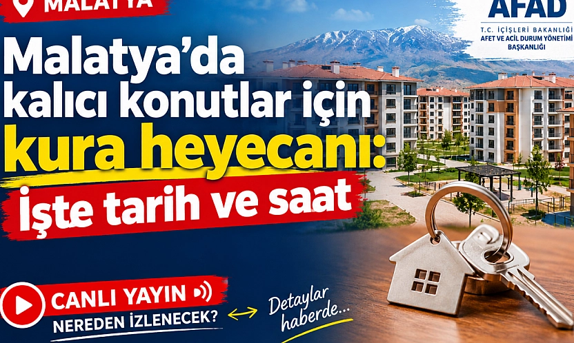 Malatya'da kalıcı konutlar için kura heyecanı: İşte tarih ve saat